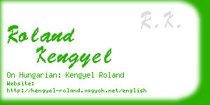 roland kengyel business card